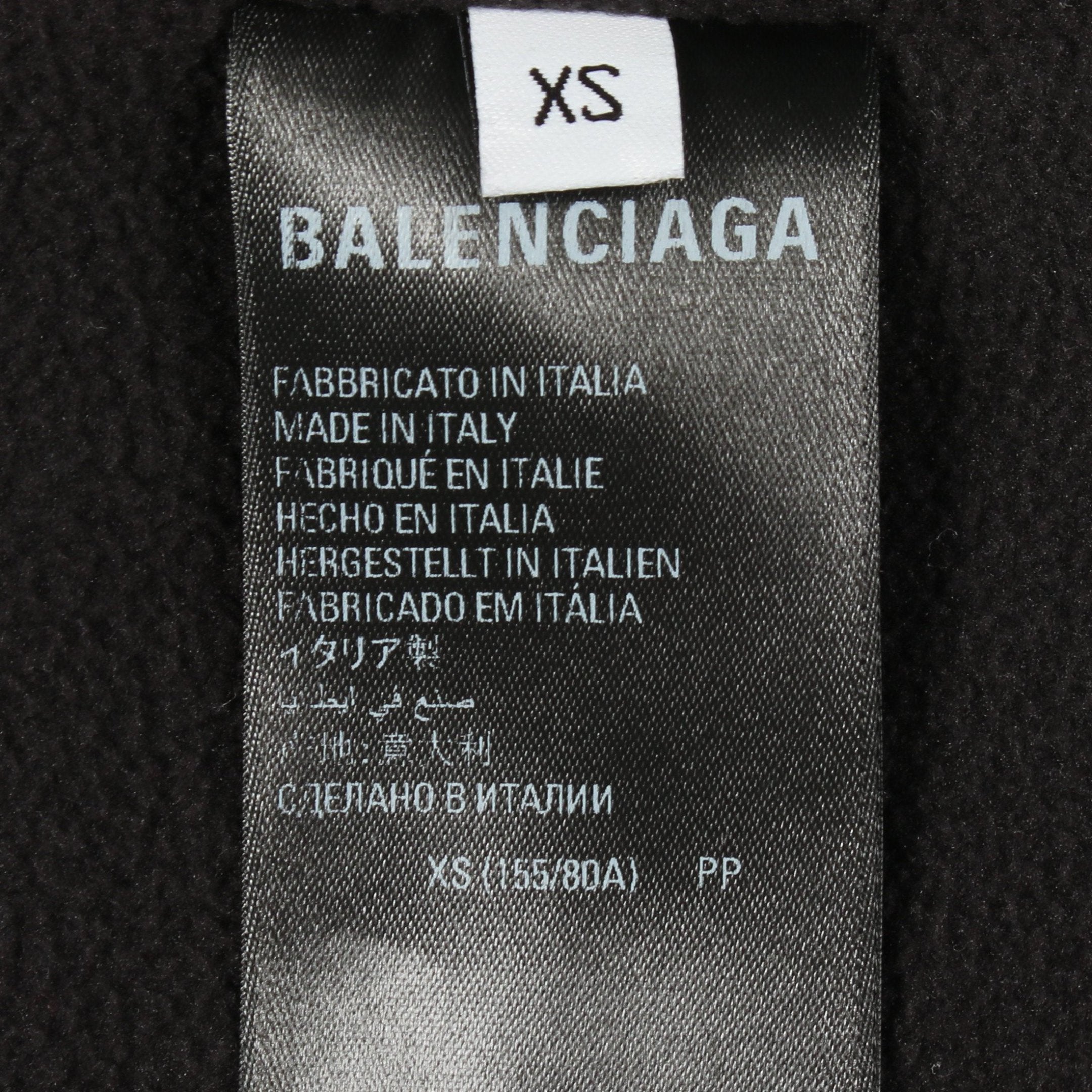 BALENCIAGA × adidas フリース ジップアップパーカー ブラック
