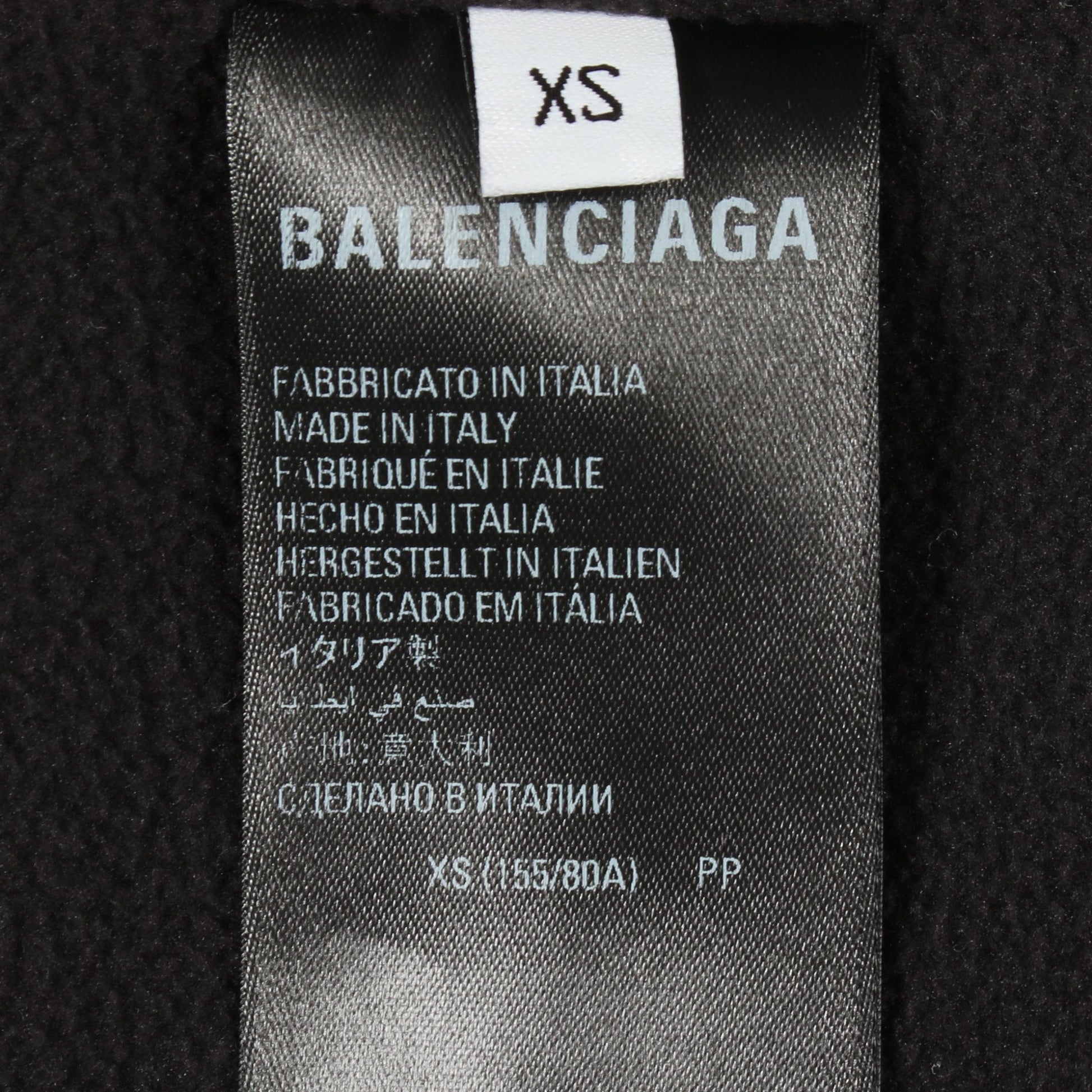 BALENCIAGA × adidas フリース ジップアップパーカー ブラック ホワイト バレンシアガ トップス BALENCIAGA