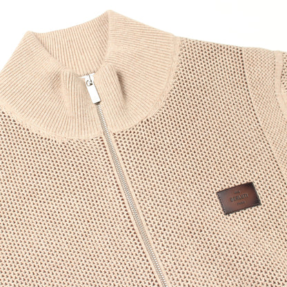 ジップアップ ニット ジャケット ウール カシミヤ ベージュ ベルルッティ アウター Berluti