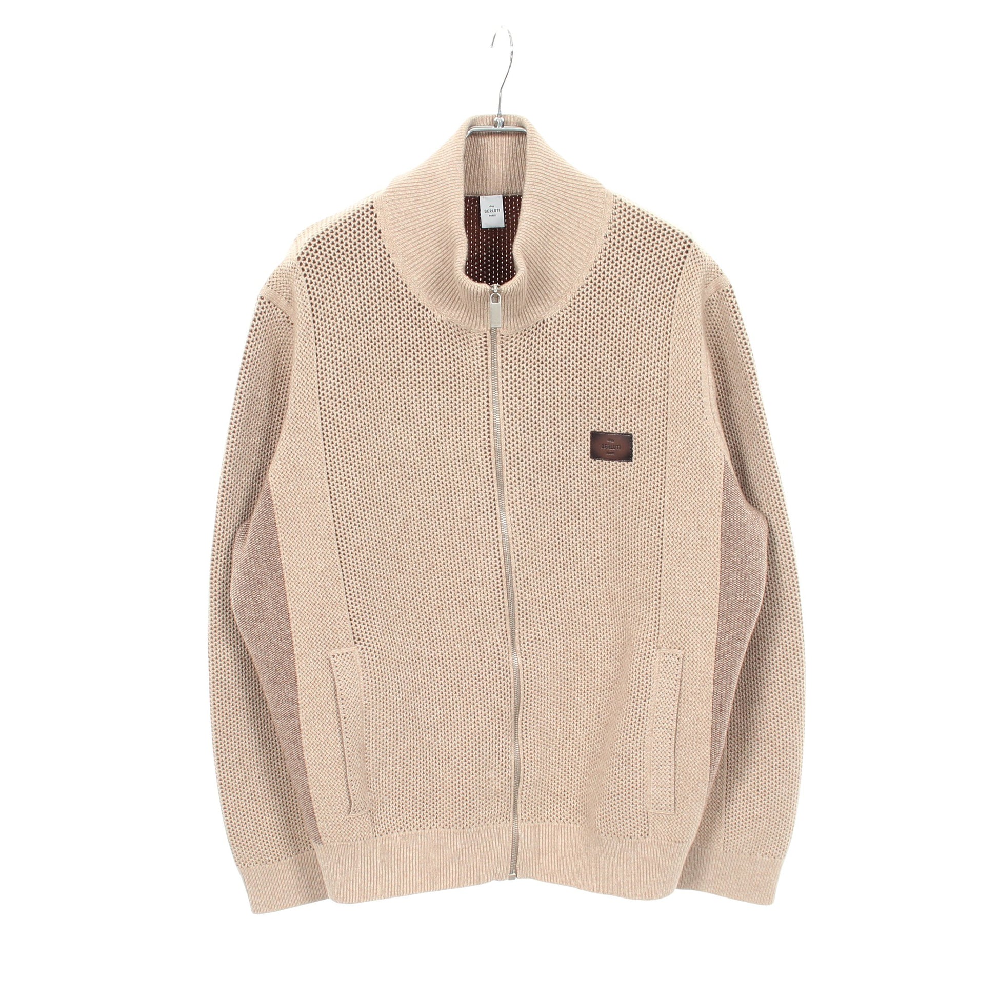 ジップアップ ニット ジャケット ウール カシミヤ ベージュ ベルルッティ アウター Berluti