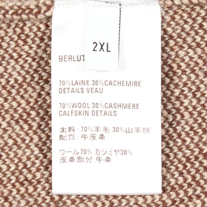 ジップアップ ニット ジャケット ウール カシミヤ ベージュ ベルルッティ アウター Berluti