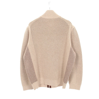 ジップアップ ニット ジャケット ウール カシミヤ ベージュ ベルルッティ アウター Berluti