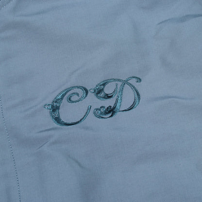 DIOR × KENNY SCHARF バックロゴ刺繍 フード付き モッズコート ナイロン コットン ブルーグレー クリスチャンディオール アウター Christian Dior