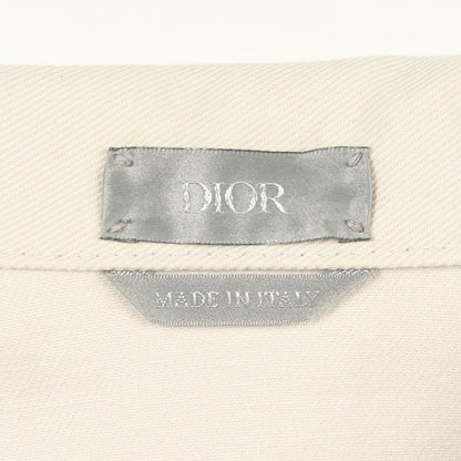 バックロゴ刺繍 デニムジャケット コットン ライトベージュ ディオール アウター DIOR