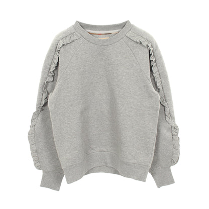 フリル スウェットシャツ コットン グレー バーバリー トップス BURBERRY