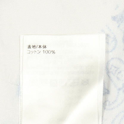 モノグラムバンダナプリント クルーネック 半袖Tシャツ コットン ホワイト ブルー ルイヴィトン トップス LOUIS VUITTON