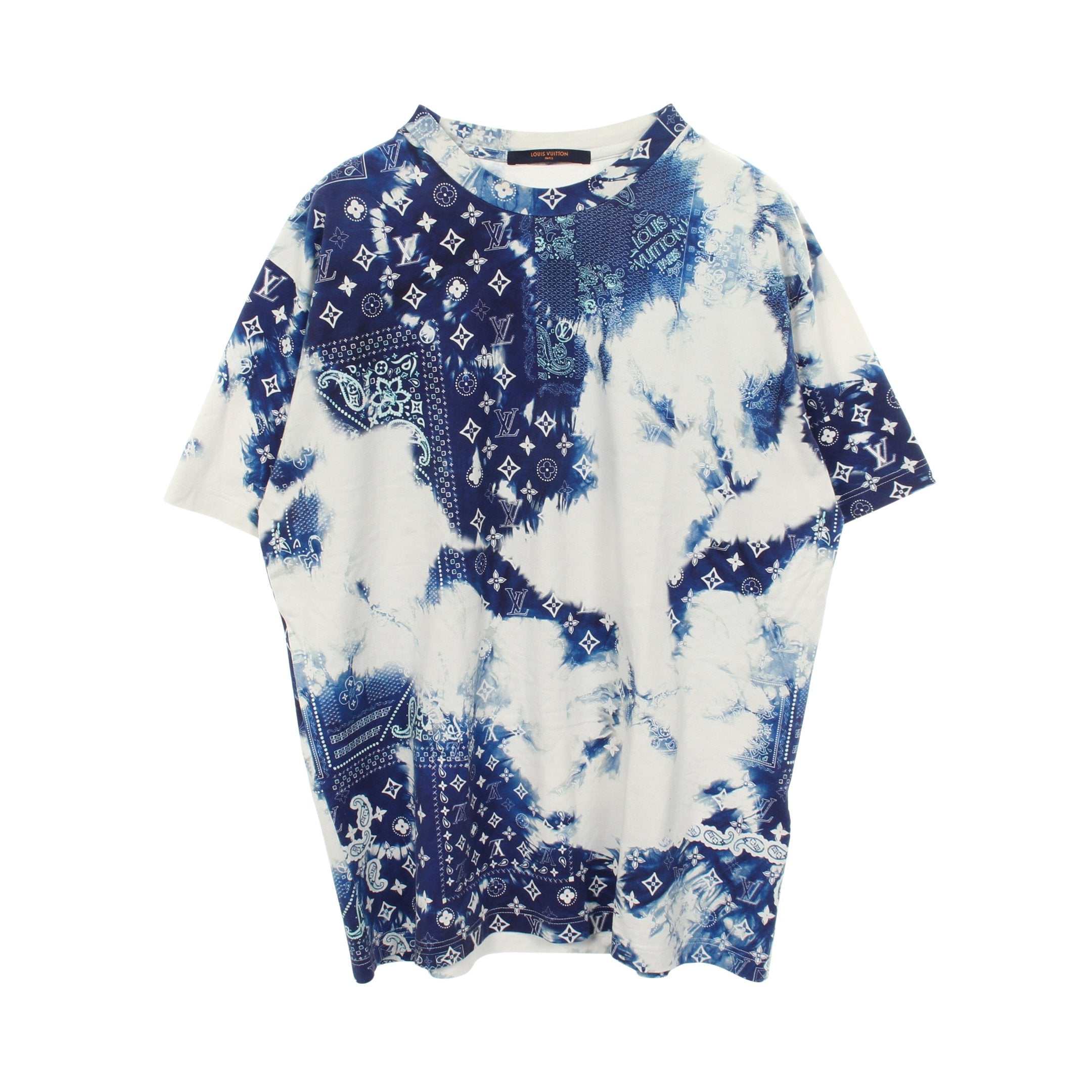 モノグラムバンダナプリント クルーネック 半袖Tシャツ コットン