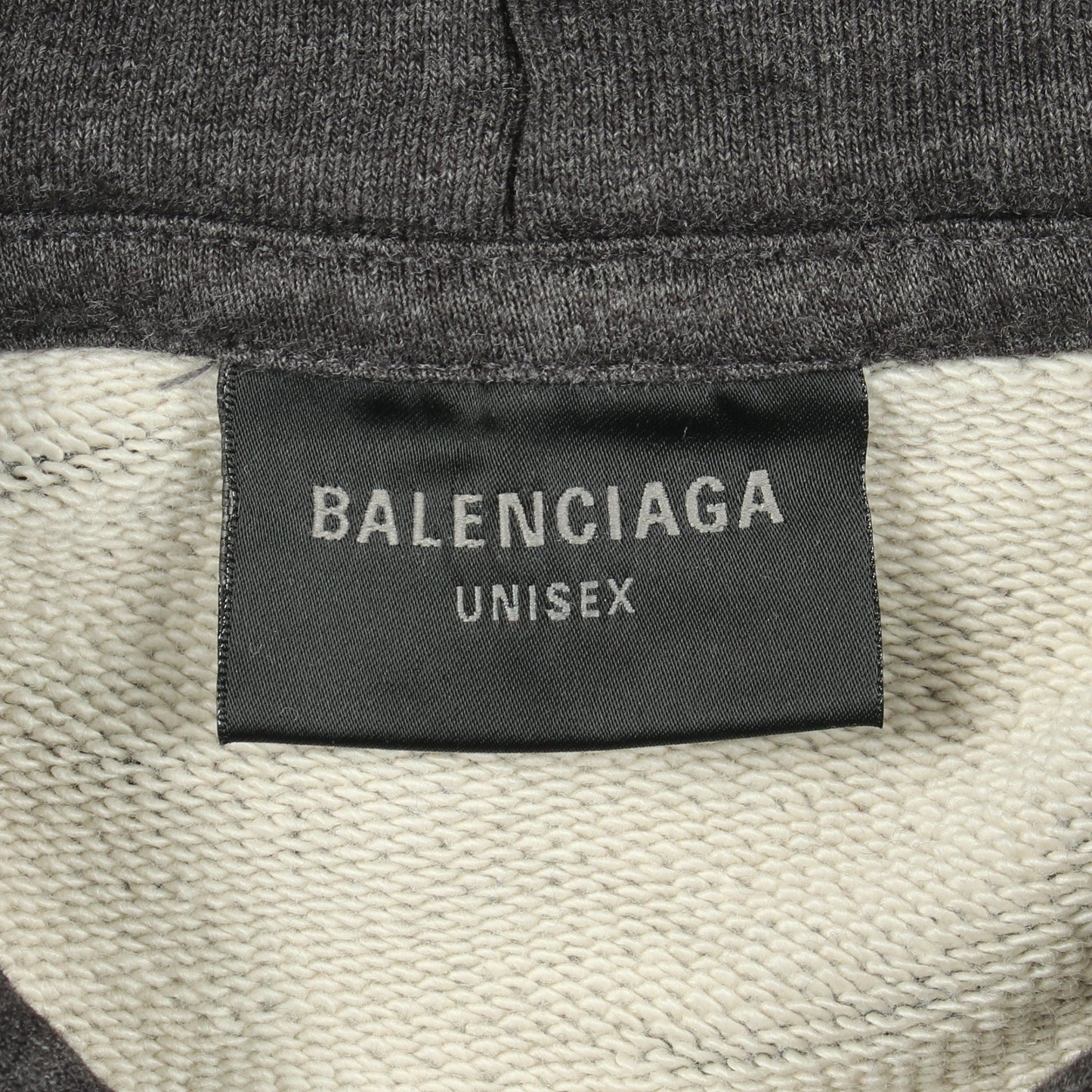 TAPE TYPE RIPPED POCKET HOODIE ダメージ加工 プルオーバーパーカー コットン ダークグレー バレンシアガ トップス BALENCIAGA
