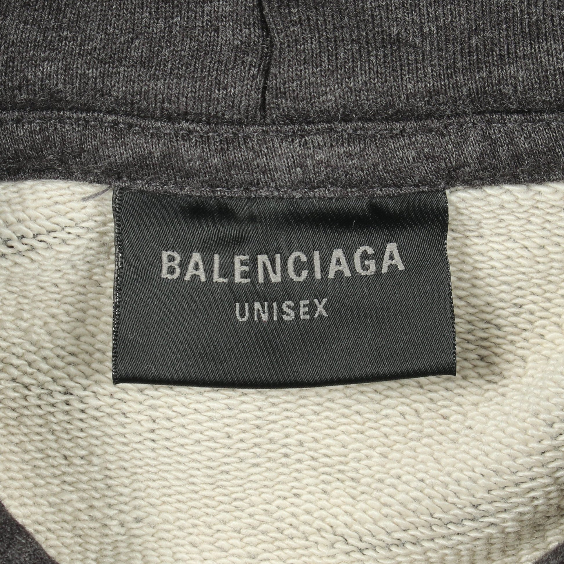 TAPE TYPE RIPPED POCKET HOODIE ダメージ加工 プルオーバーパーカー コットン ダークグレー バレンシアガ トップス BALENCIAGA