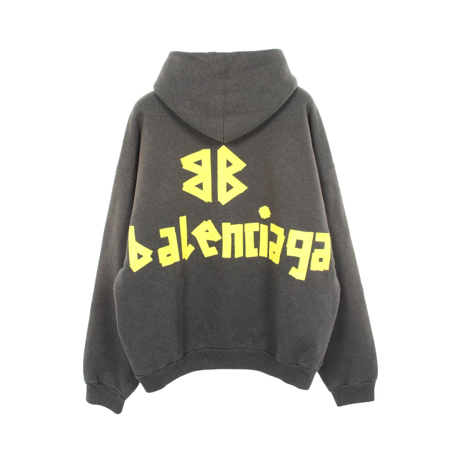 TAPE TYPE RIPPED POCKET HOODIE ダメージ加工 プルオーバーパーカー コットン ダークグレー バレンシアガ トップス BALENCIAGA