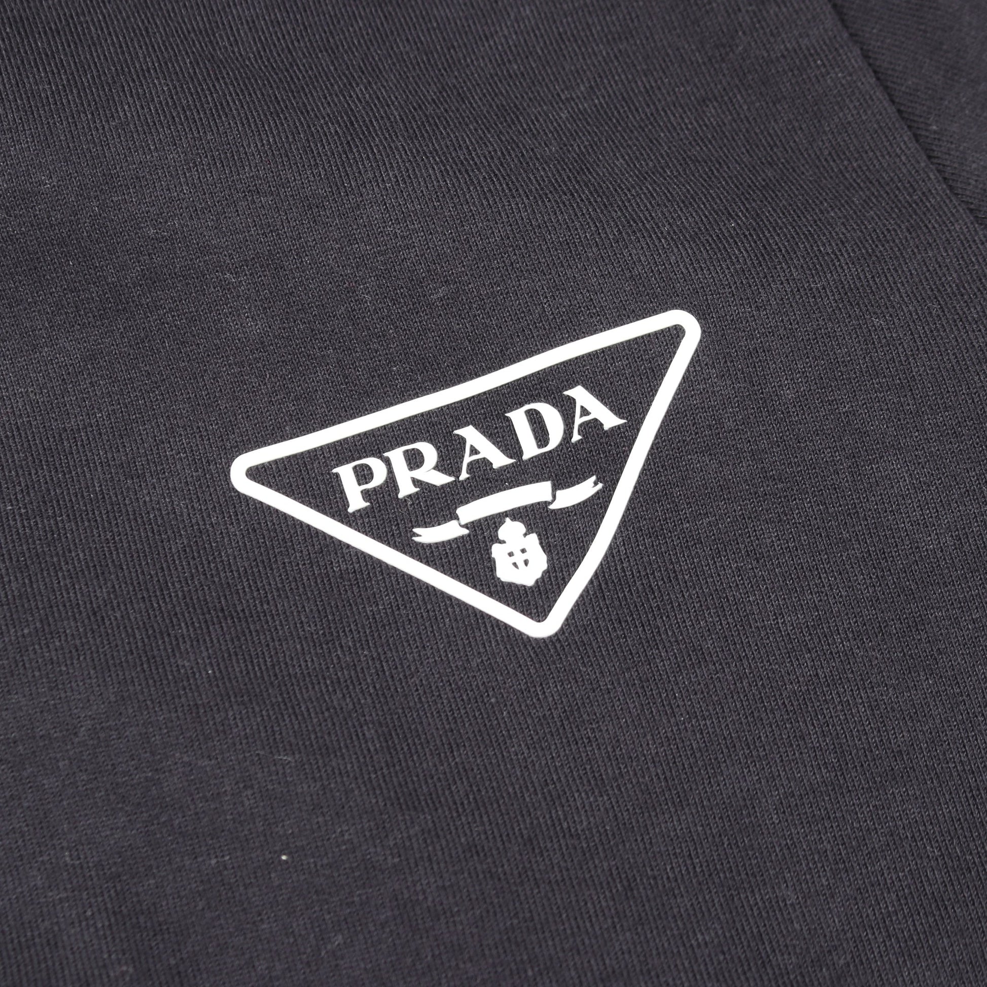 RE-NYLON 切替 ジップアップパーカー コットン ナイロン ダークネイビー プラダ トップス PRADA