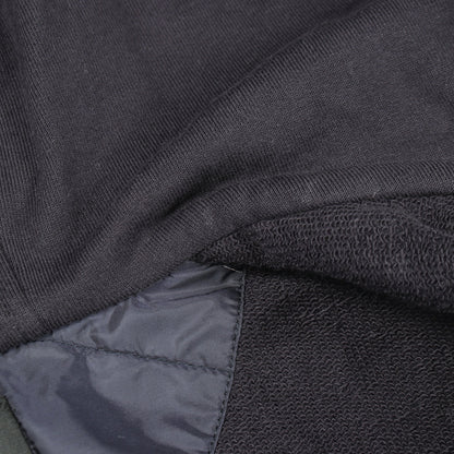 RE-NYLON 切替 ジップアップパーカー コットン ナイロン ダークネイビー プラダ トップス PRADA
