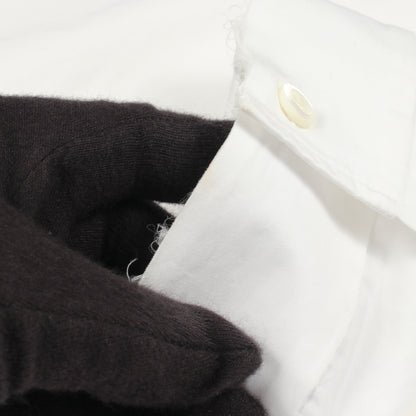 カットオフ クロップドシャツ ブラウス コットン ホワイト ミュウミュウ トップス miu miu