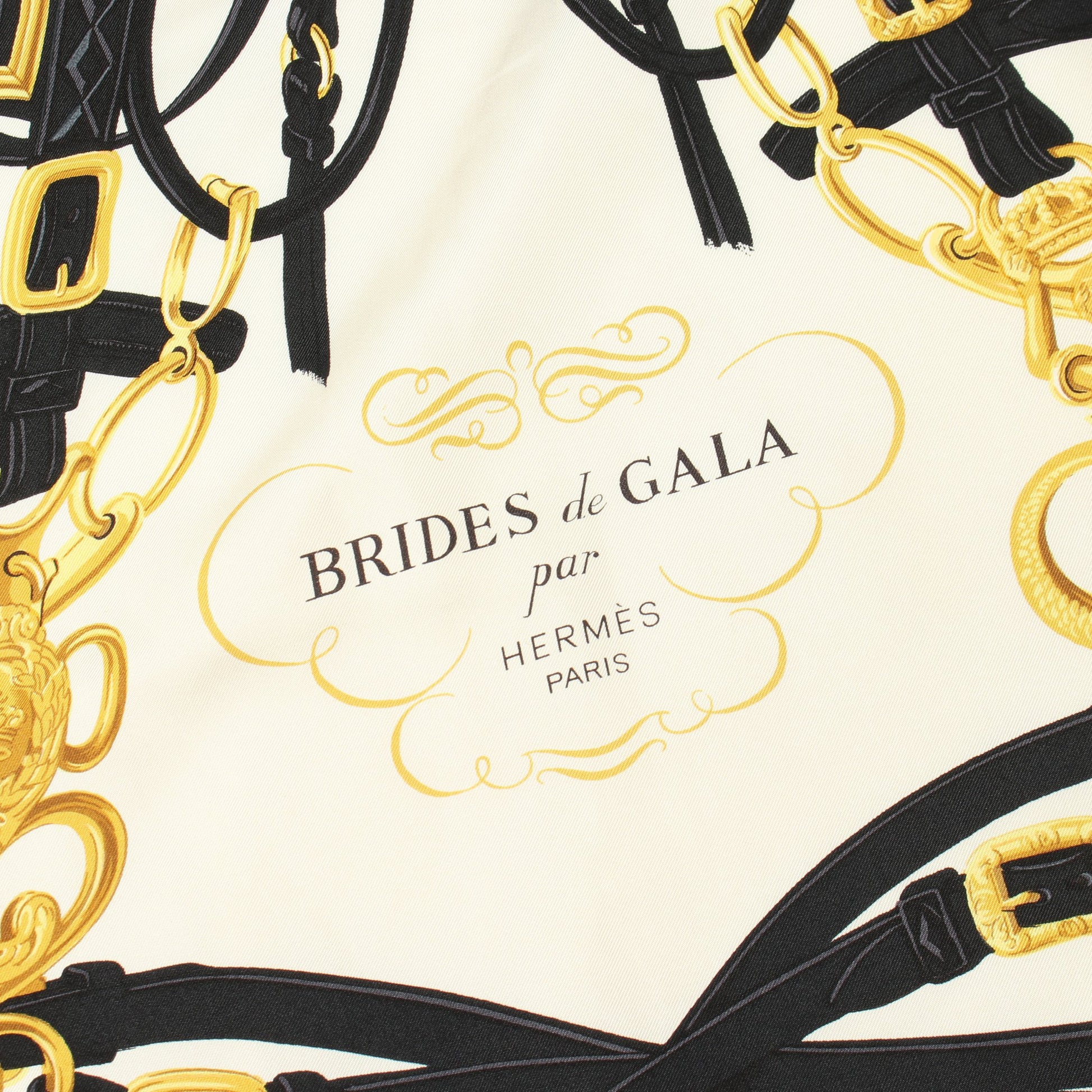 BRIDES de GALA 切替 ポロシャツ シルク コットン オフホワイト マルチカラー エルメス トップス HERMES