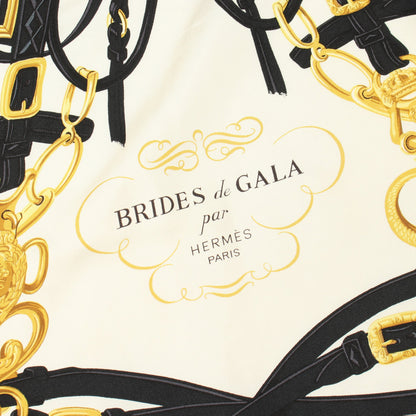 BRIDES de GALA 切替 ポロシャツ シルク コットン オフホワイト マルチカラー エルメス トップス HERMES