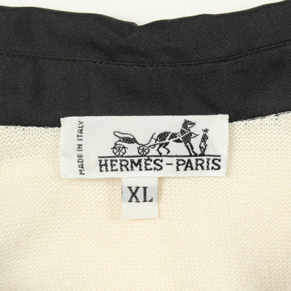 BRIDES de GALA 切替 ポロシャツ シルク コットン オフホワイト マルチカラー エルメス トップス HERMES