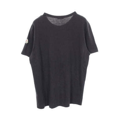 アイコンエンボス クルーネック 半袖Tシャツ コットン ネイビー ホワイト モンクレール トップス MONCLER