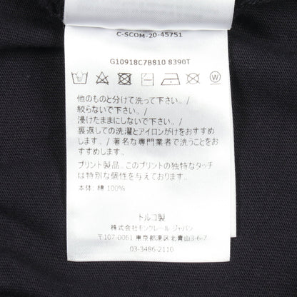 アイコンエンボス クルーネック 半袖Tシャツ コットン ネイビー ホワイト モンクレール トップス MONCLER