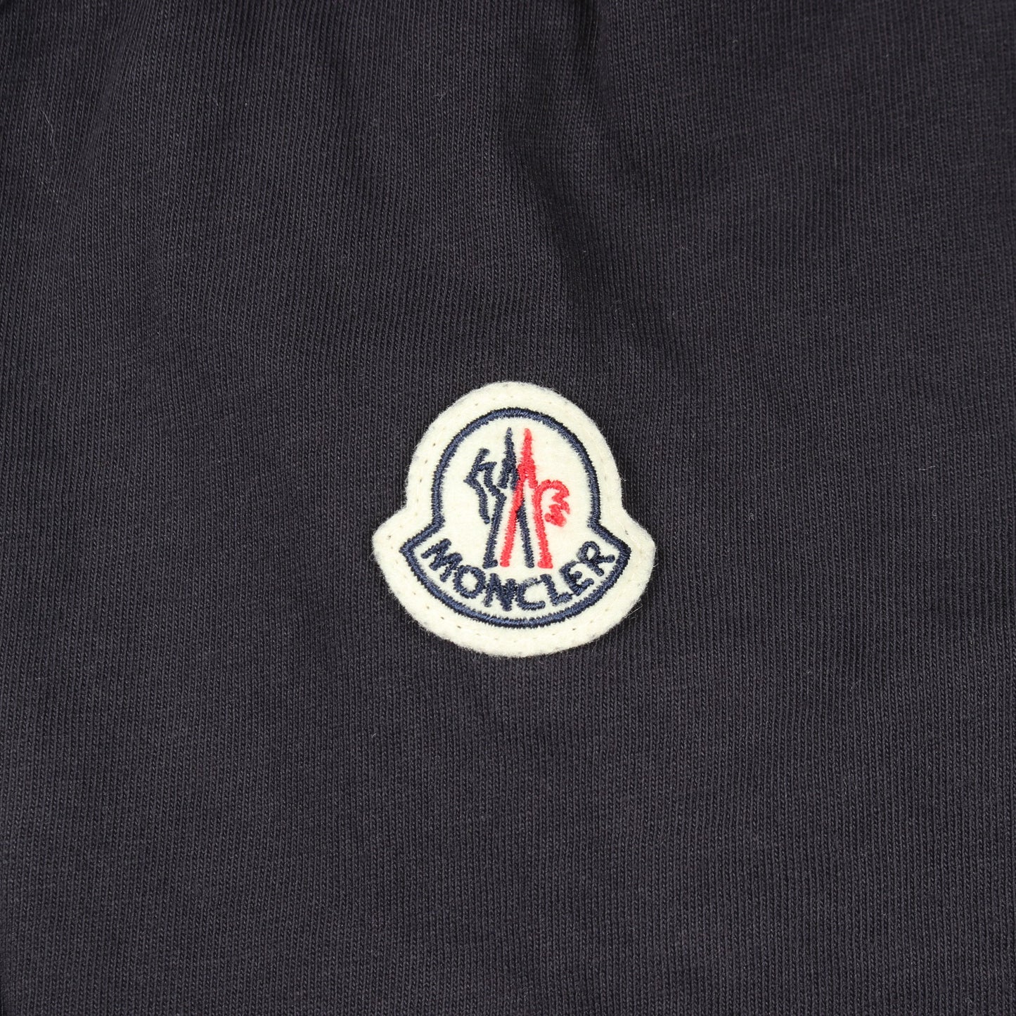 アイコンエンボス クルーネック 半袖Tシャツ コットン ネイビー ホワイト モンクレール トップス MONCLER
