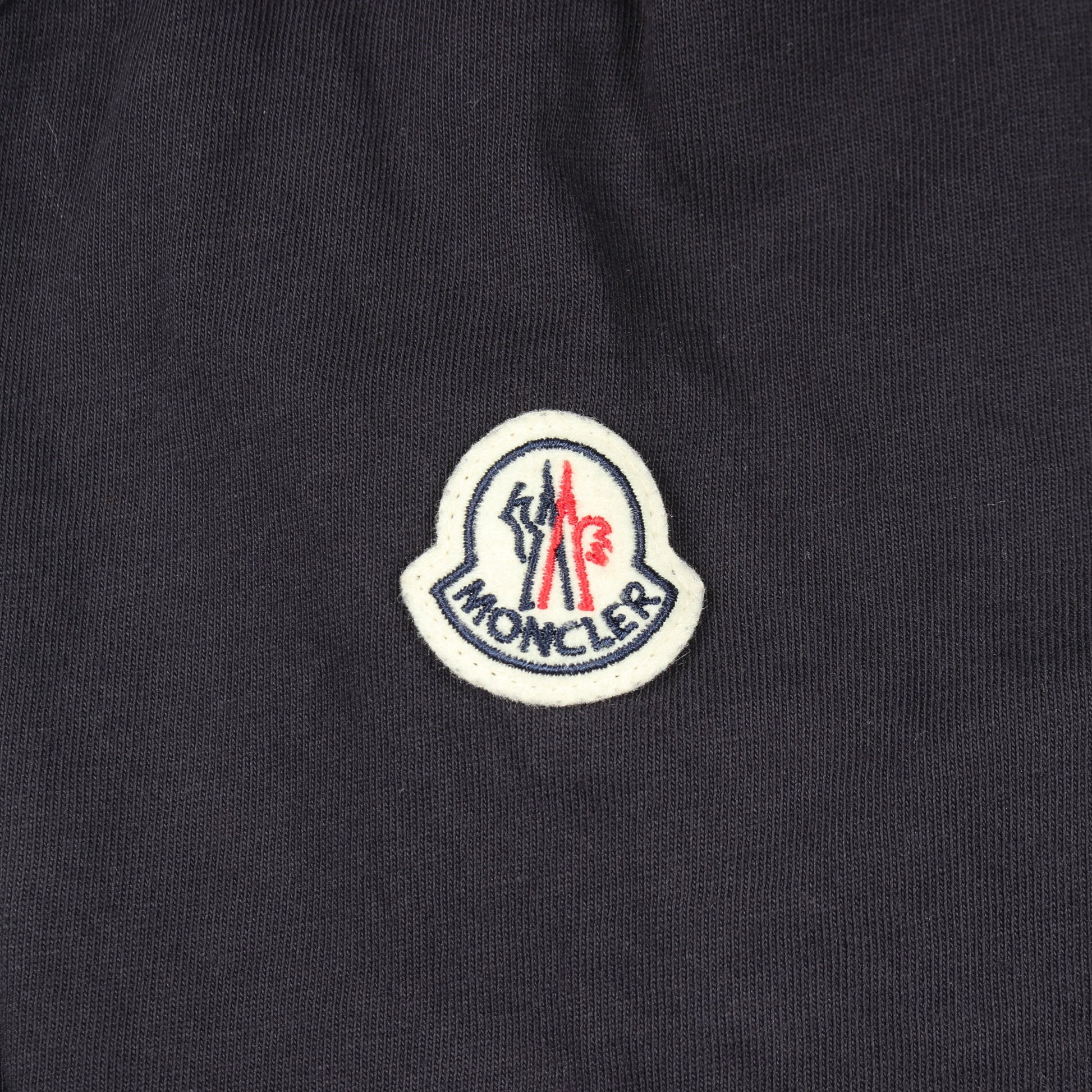 アイコンエンボス クルーネック 半袖Tシャツ コットン ネイビー ホワイト モンクレール トップス MONCLER