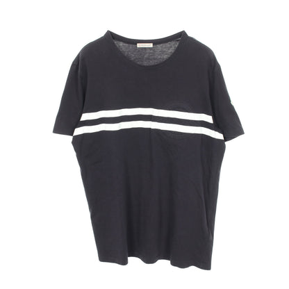 アイコンエンボス クルーネック 半袖Tシャツ コットン ネイビー ホワイト モンクレール トップス MONCLER