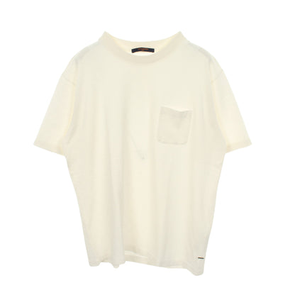 ハーフダミエ ポケット 鹿の子 クルーネック 半袖Tシャツ コットン ホワイト ルイヴィトン トップス LOUIS VUITTON