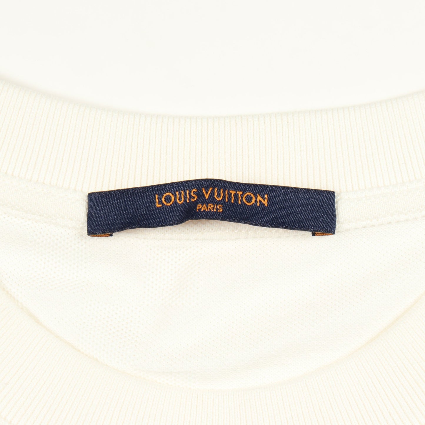 ハーフダミエ ポケット 鹿の子 クルーネック 半袖Tシャツ コットン ホワイト ルイヴィトン トップス LOUIS VUITTON
