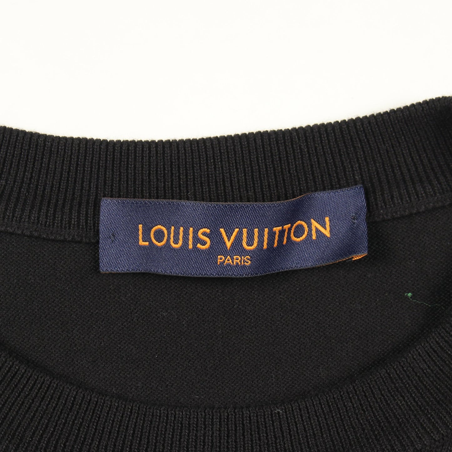グラフィックニット クルーネック 半袖Tシャツ コットン ナイロン ブラック イエローグリーン ルイヴィトン トップス LOUIS VUITTON