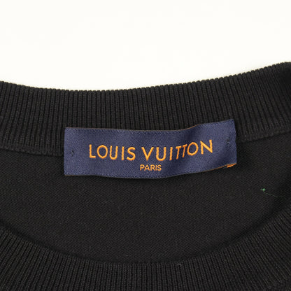 グラフィックニット クルーネック 半袖Tシャツ コットン ナイロン ブラック イエローグリーン ルイヴィトン トップス LOUIS VUITTON