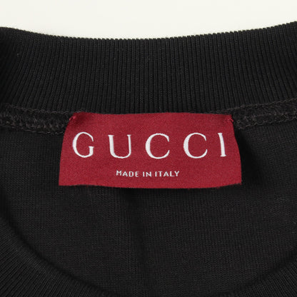 エンボスロゴ スウェットシャツ コットン ブラック グッチ トップス GUCCI