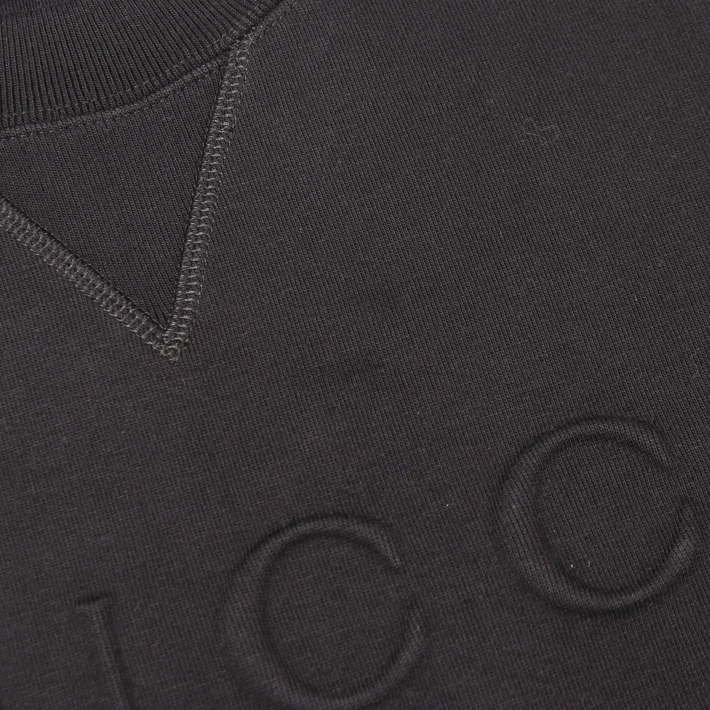 エンボスロゴ スウェットシャツ コットン ブラック グッチ トップス GUCCI