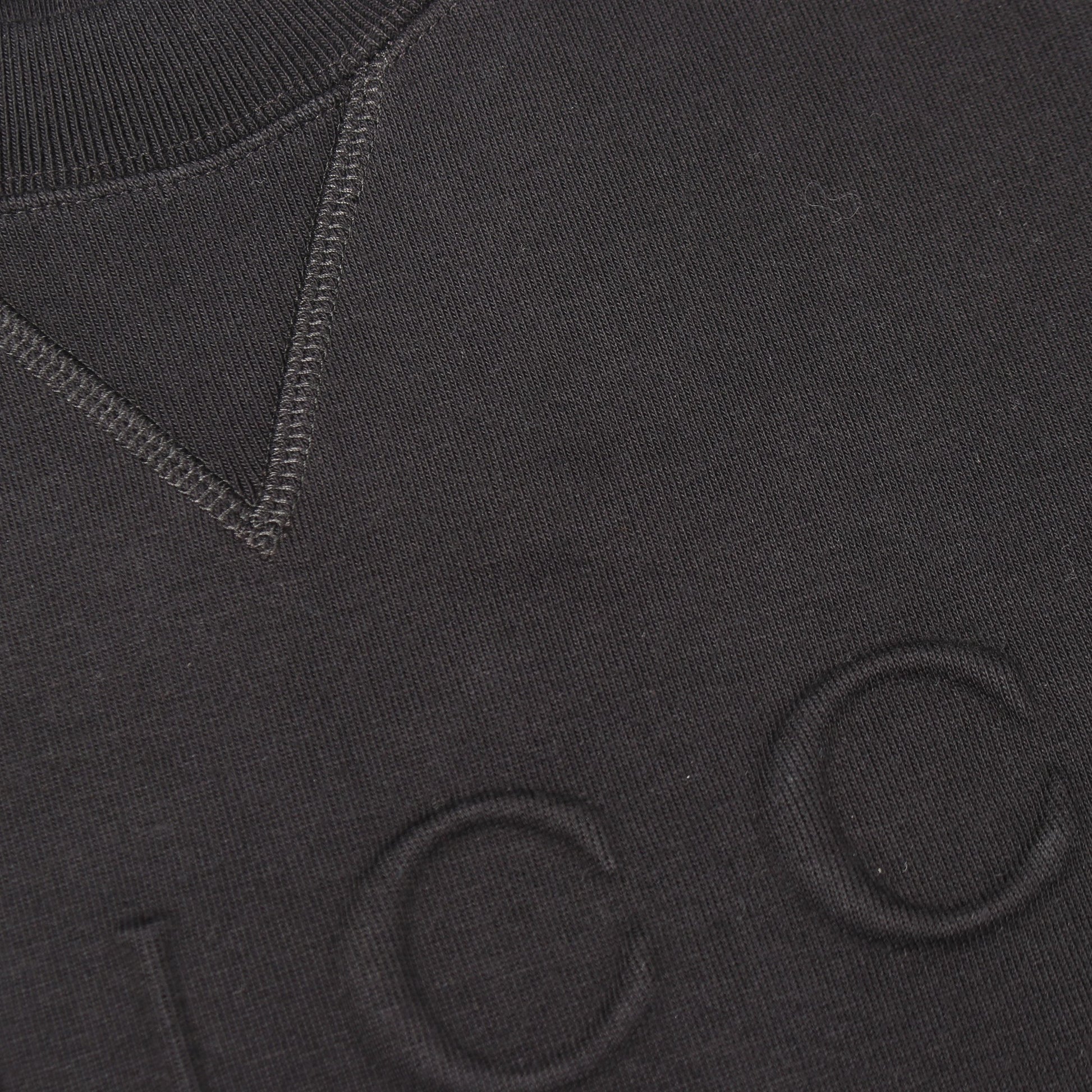 エンボスロゴ スウェットシャツ コットン ブラック グッチ トップス GUCCI