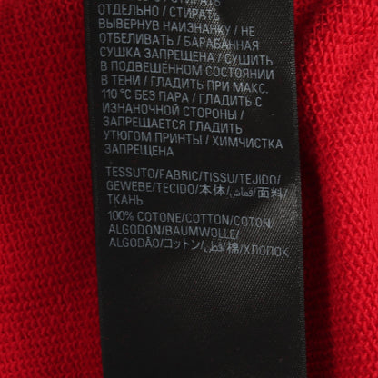 MANY KISSES ダメージ加工 プルオーバーパーカー コットン レッド バレンシアガ トップス BALENCIAGA