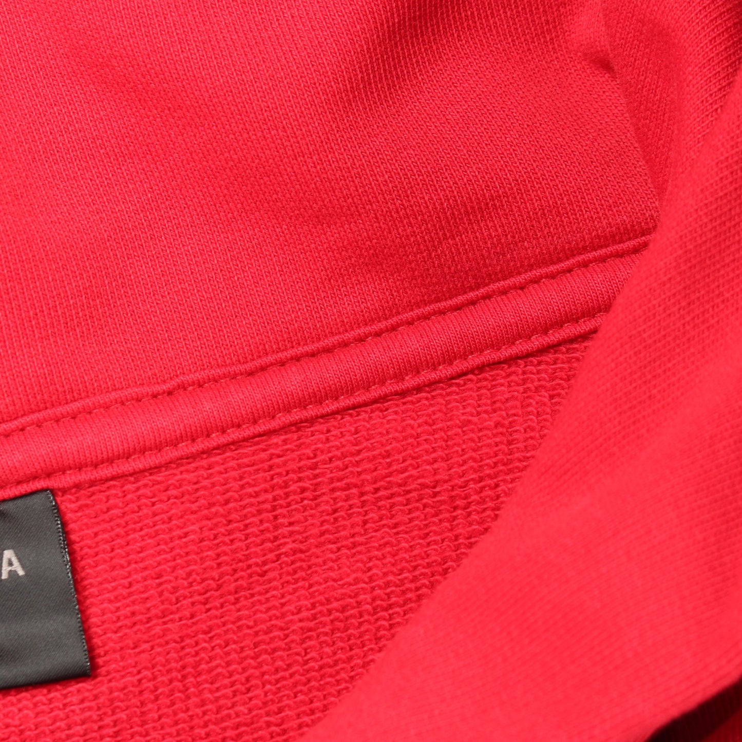 MANY KISSES ダメージ加工 プルオーバーパーカー コットン レッド バレンシアガ トップス BALENCIAGA