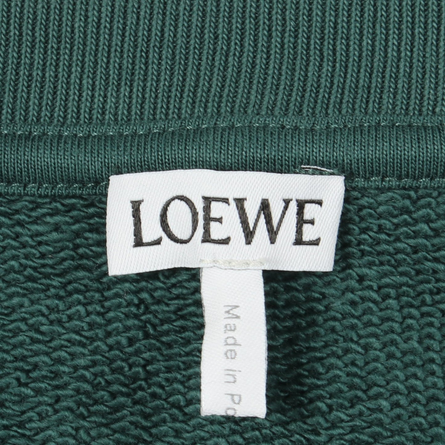 アナグラム エンブロイダリー スウェットシャツ コットン ダークグリーン ロエベ トップス LOEWE