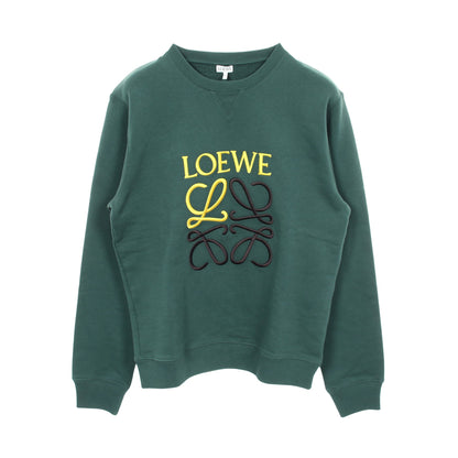 アナグラム エンブロイダリー スウェットシャツ コットン ダークグリーン ロエベ トップス LOEWE