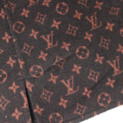 モノグラム ミニ スカート ウール シルク ブラック ブラウン ルイヴィトン ボトムス LOUIS VUITTON