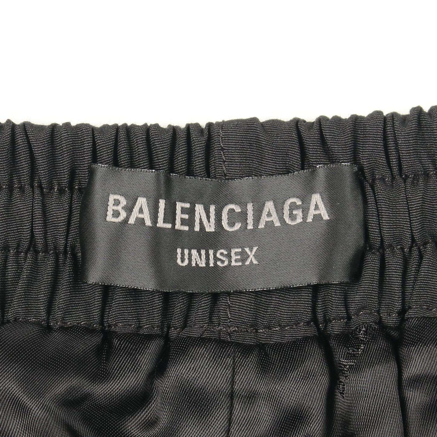 テクニカルファイユミニマルトラッカーバギーパンツ イージーパンツ コットン ブラック バレンシアガ ボトムス BALENCIAGA