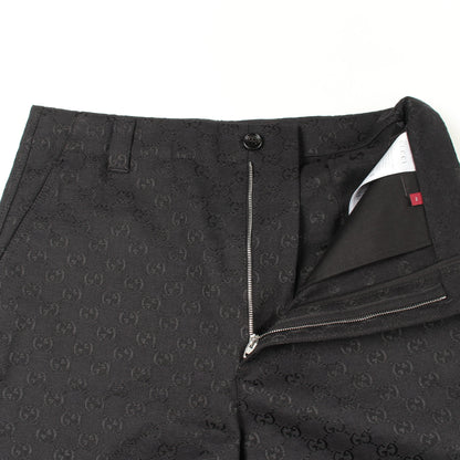 GG柄 デニムパンツ コットン ブラック グッチ ボトムス GUCCI