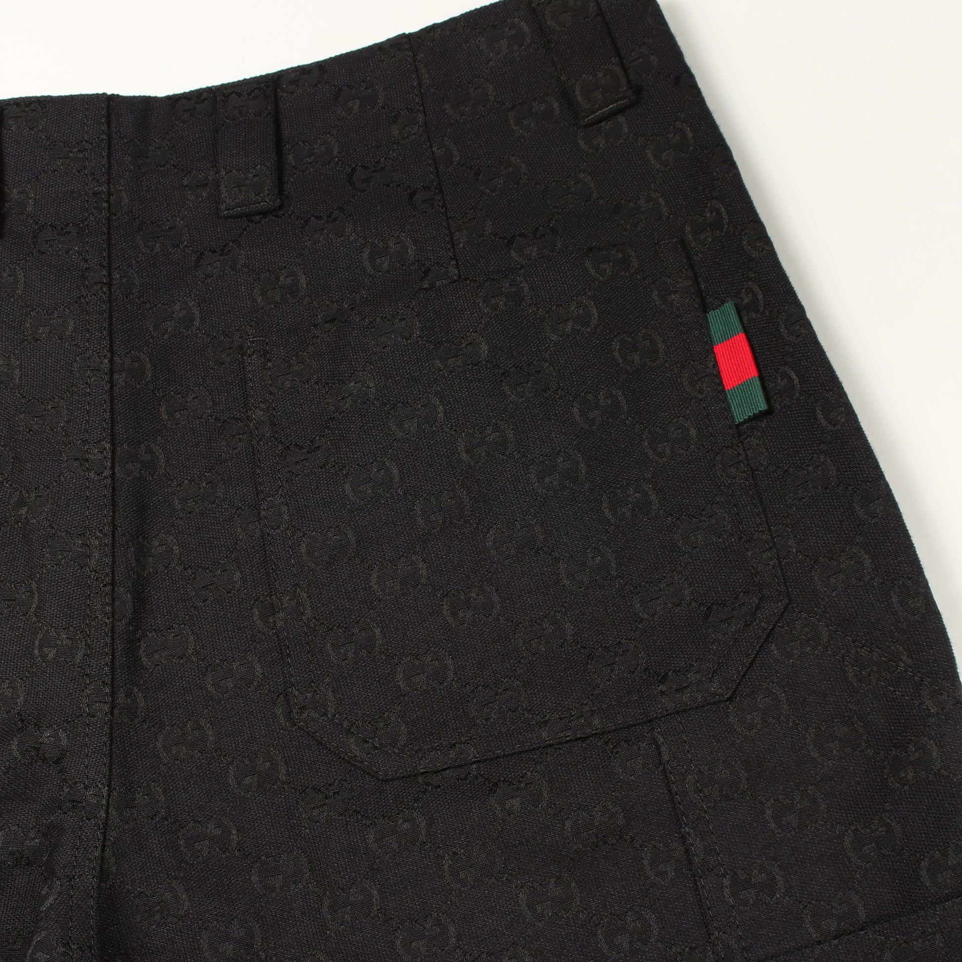 GG柄 デニムパンツ コットン ブラック グッチ ボトムス GUCCI