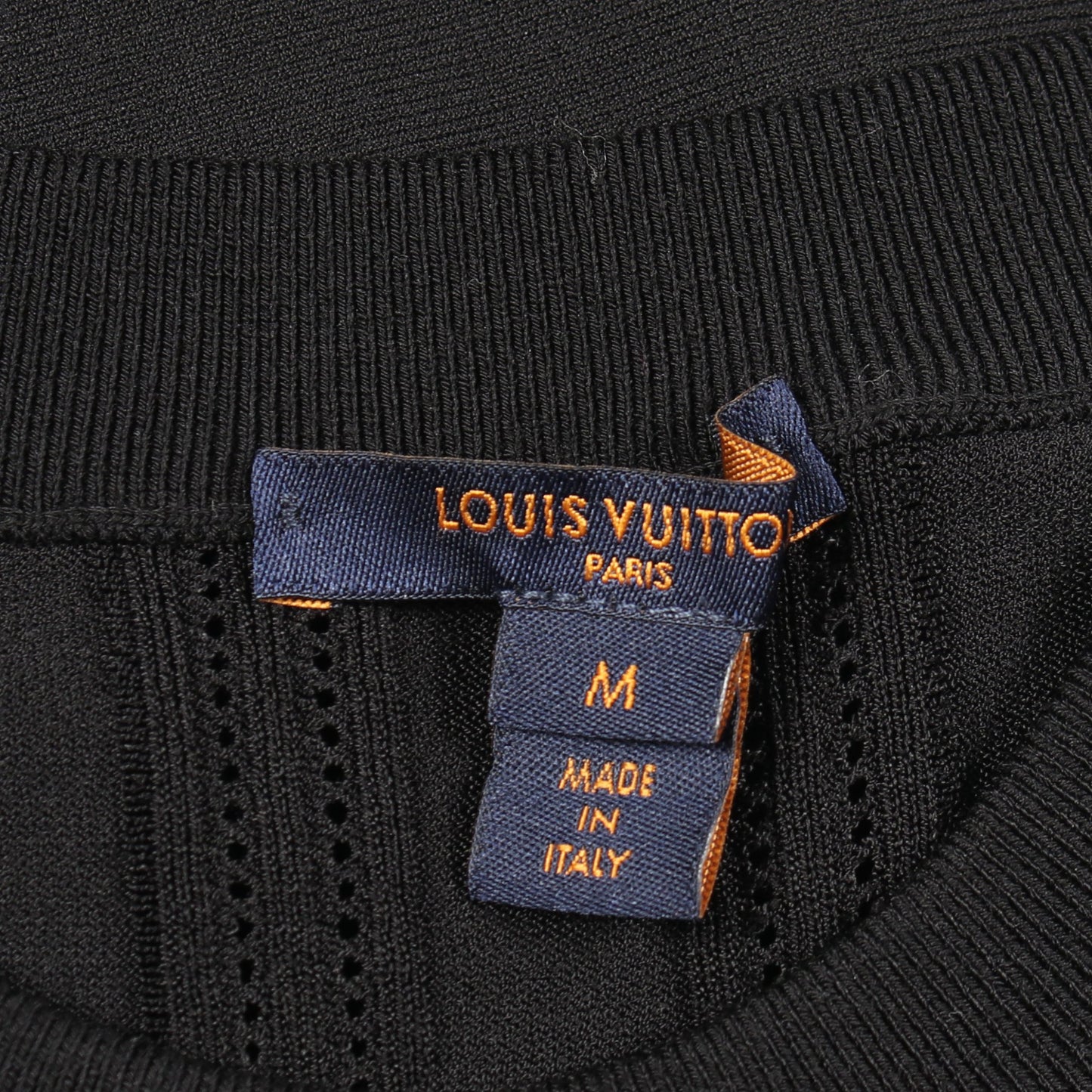 フリル ニットワンピース レーヨン ブラック ルイヴィトン ワンピース LOUIS VUITTON