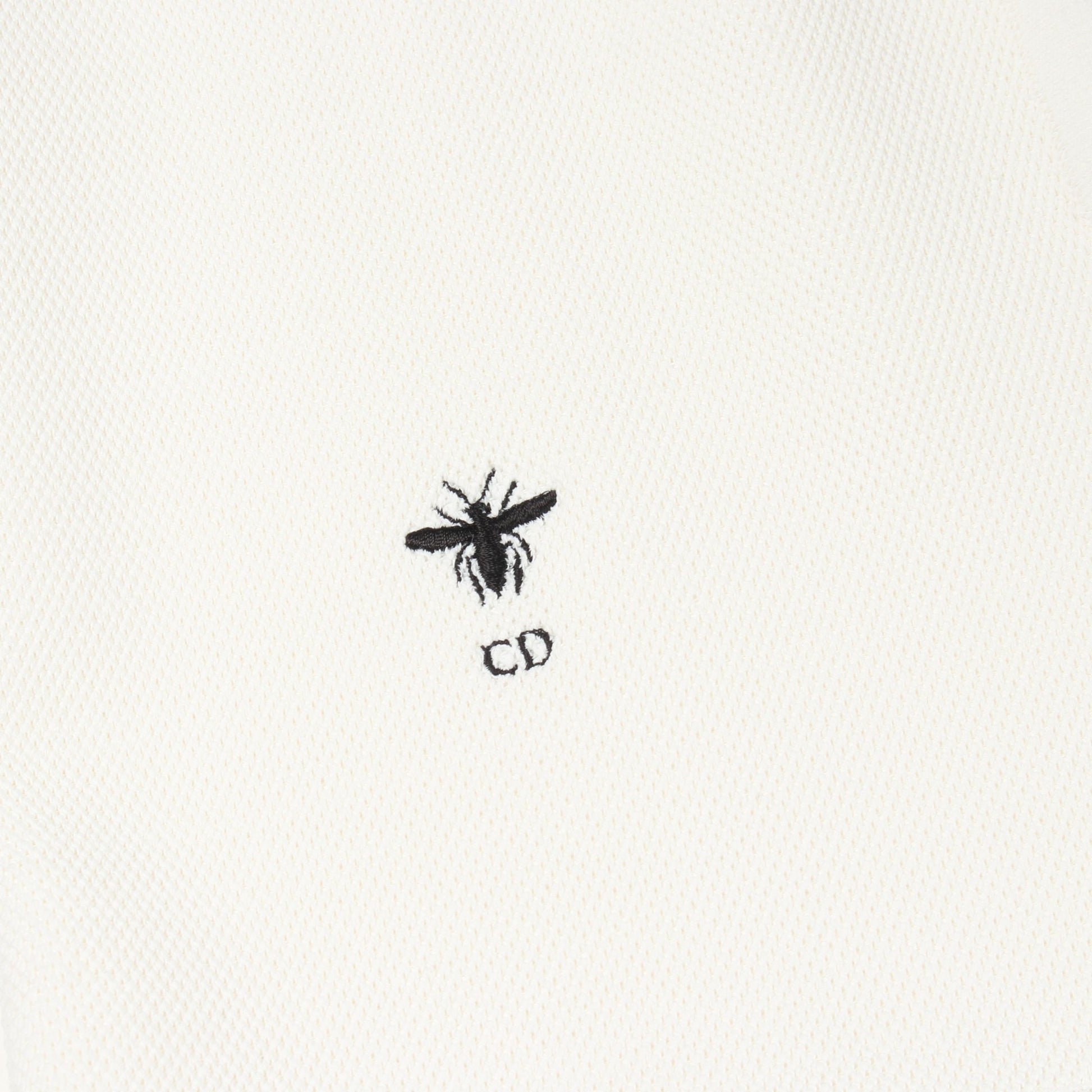 BEE刺繍 ニットワンピース レーヨン ホワイト クリスチャンディオール ワンピース Christian Dior