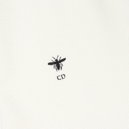 BEE刺繍 ニットワンピース レーヨン ホワイト クリスチャンディオール ワンピース Christian Dior
