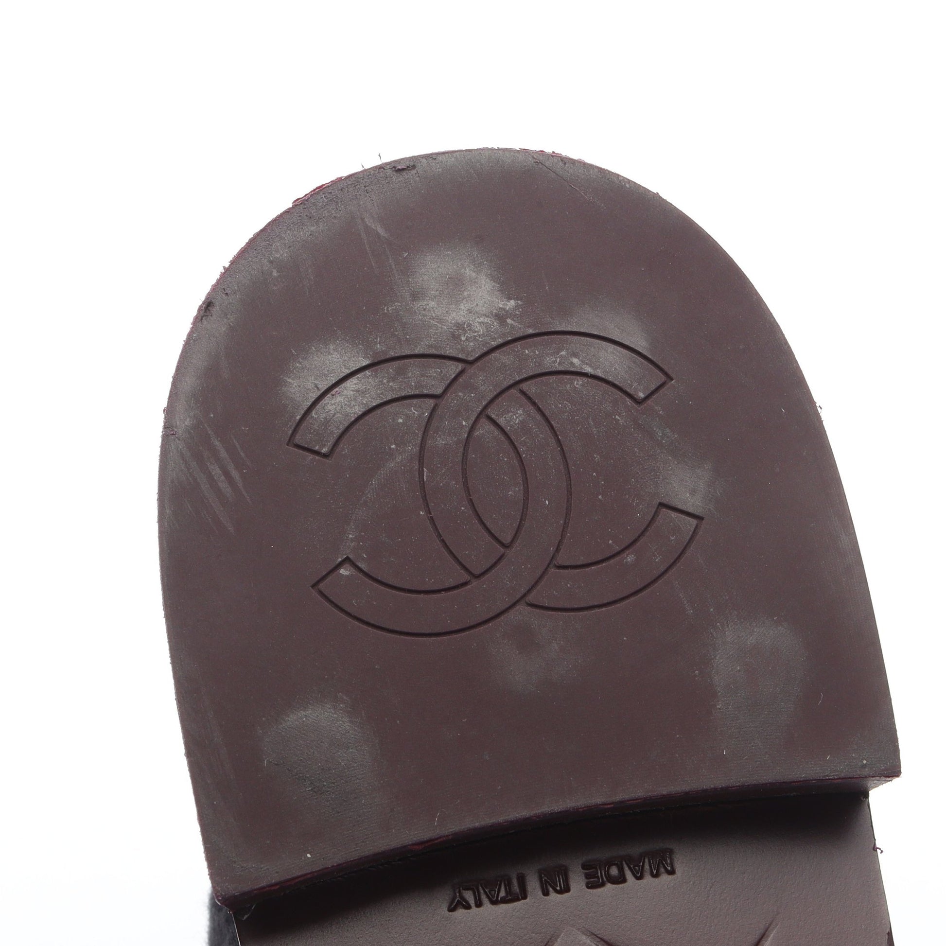マトラッセ ローファー レザー ボルドー シャネル シューズ CHANEL