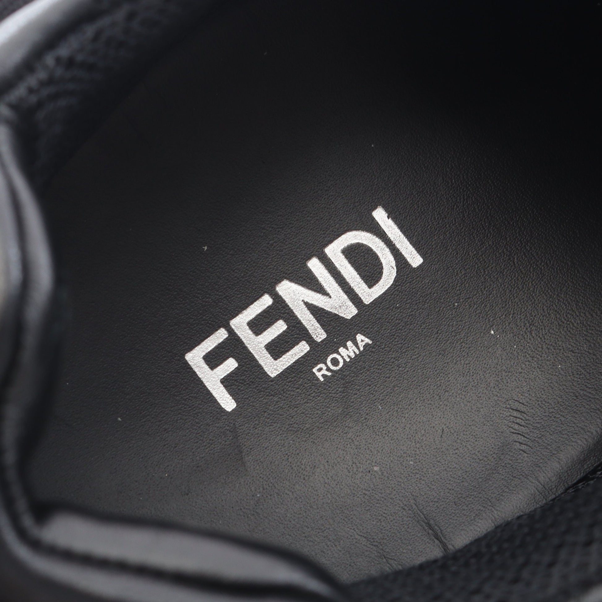 FF柄 スニーカー レザー ブラック フェンディ シューズ FENDI