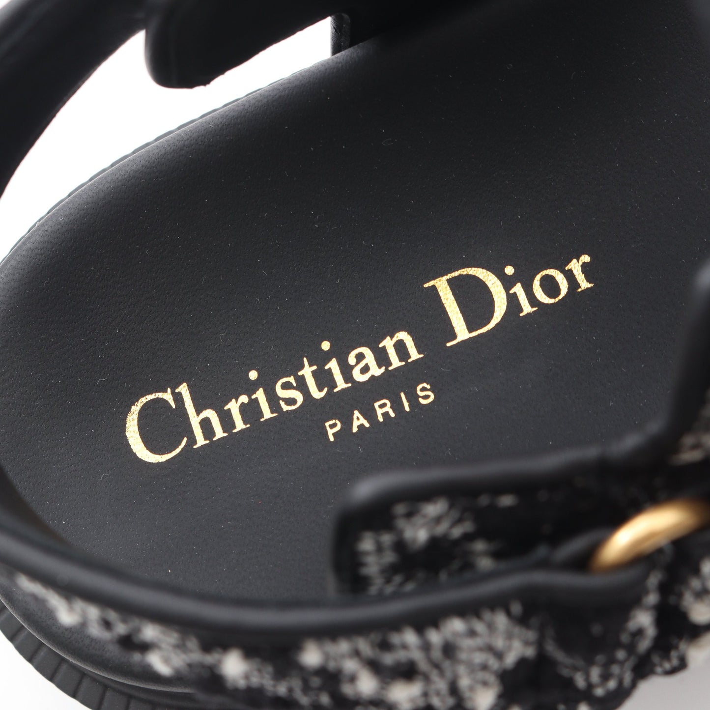 DIORACT ディオールアクト サンダル ツイード ブラック クリスチャンディオール シューズ Christian Dior