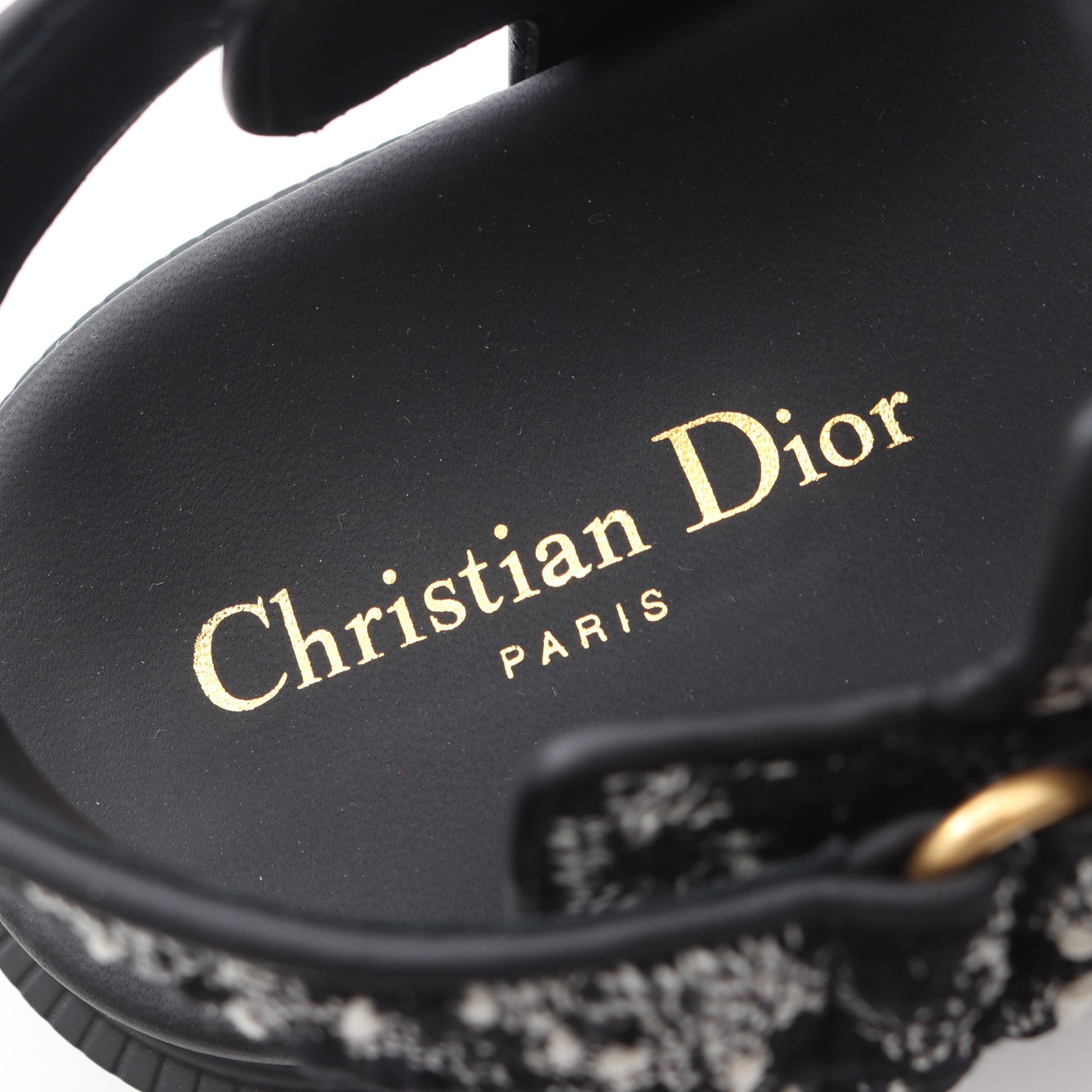 DIORACT ディオールアクト サンダル ツイード ブラック クリスチャンディオール シューズ Christian Dior