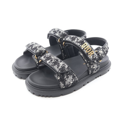 DIORACT ディオールアクト サンダル ツイード ブラック クリスチャンディオール シューズ Christian Dior