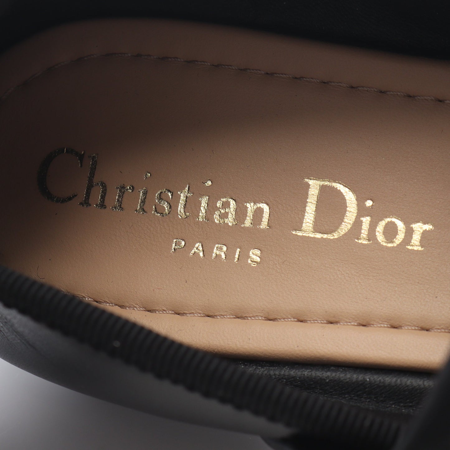 Dior Punk バレリーナ フラットシューズ レザー ブラック クリスチャンディオール シューズ Christian Dior