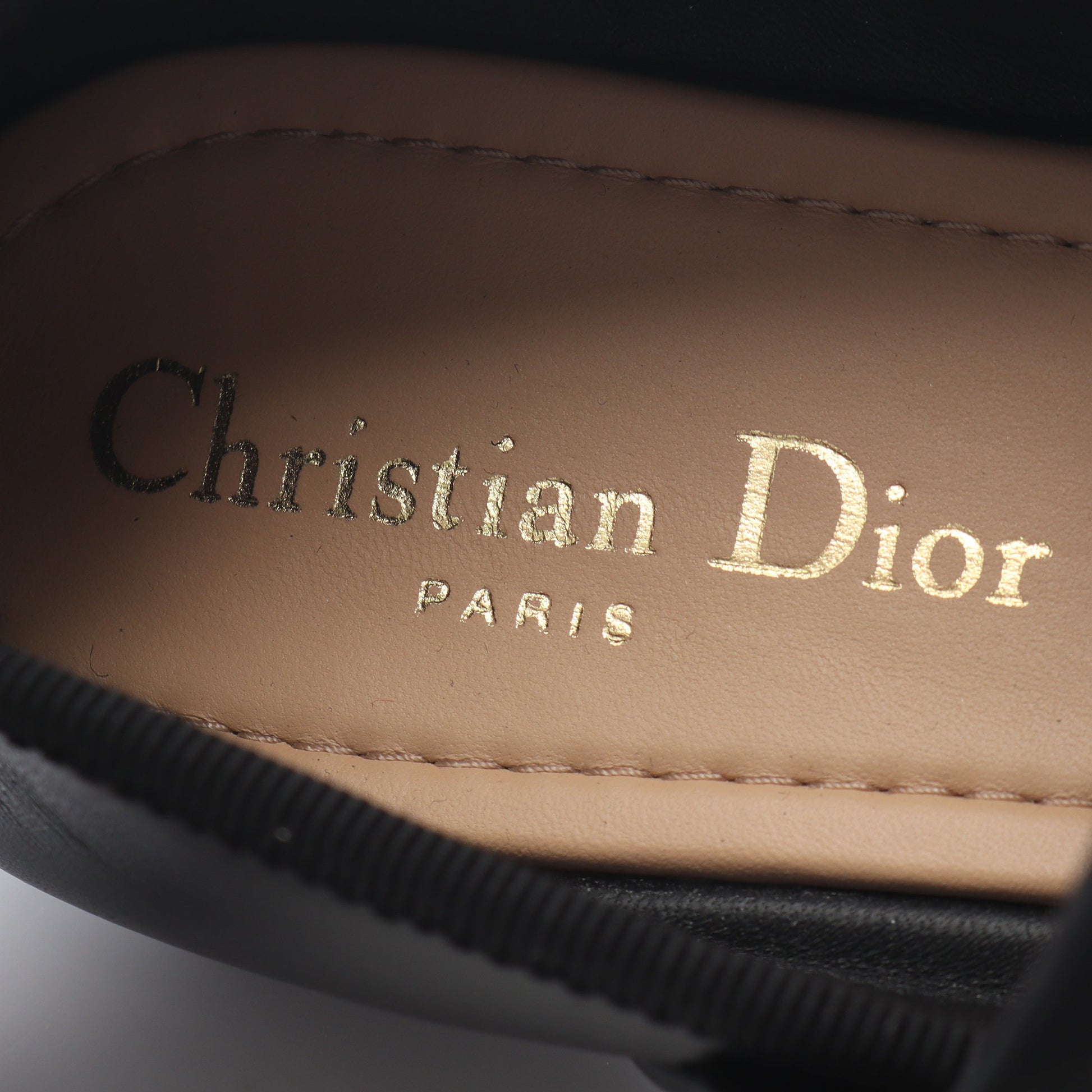 Dior Punk バレリーナ フラットシューズ レザー ブラック クリスチャンディオール シューズ Christian Dior